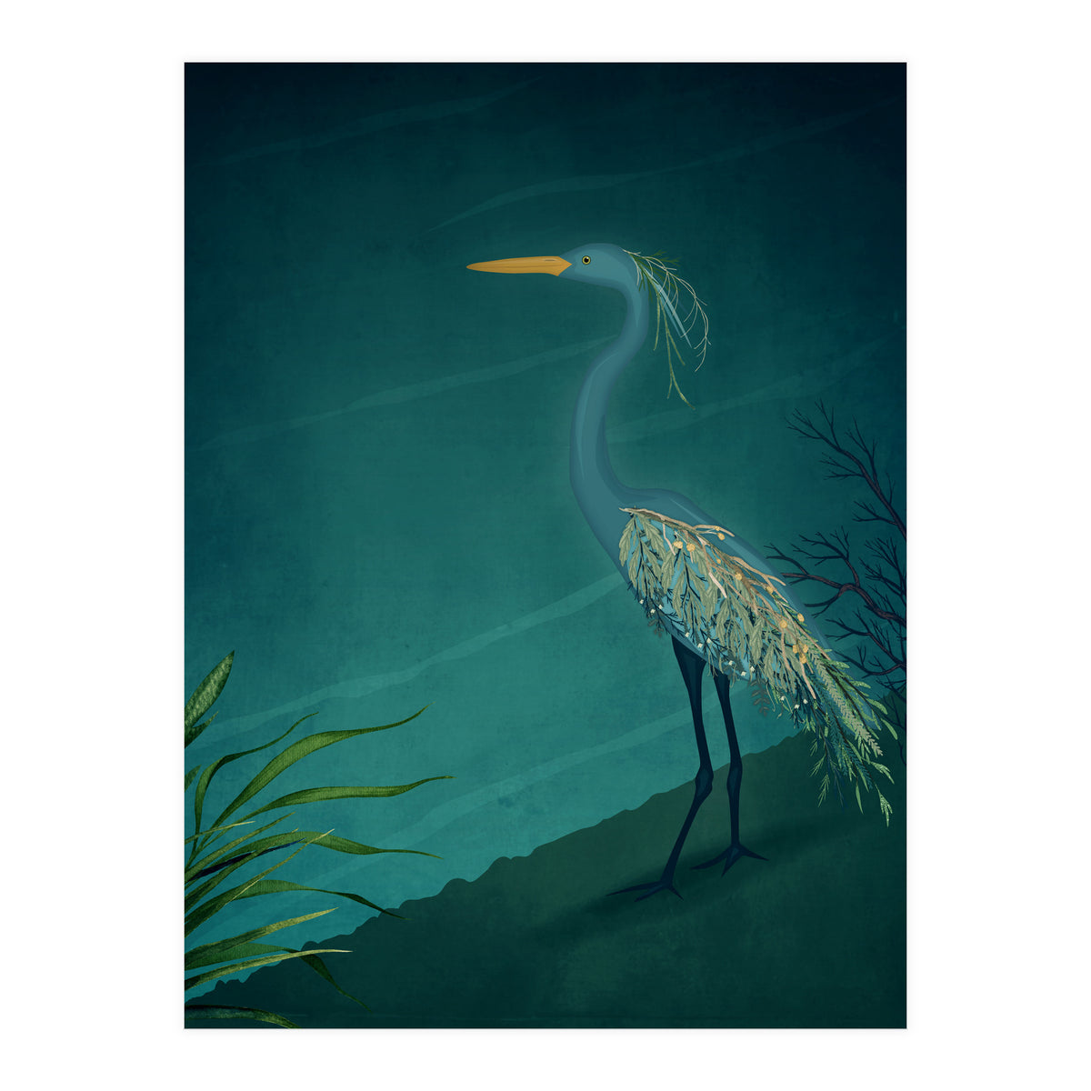 Camouflage:  The Crane (Print Only)