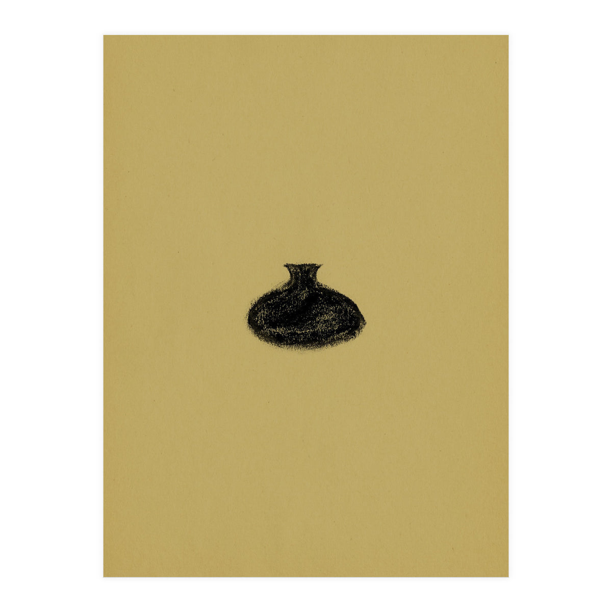 Olive green and black vase (Print Only)