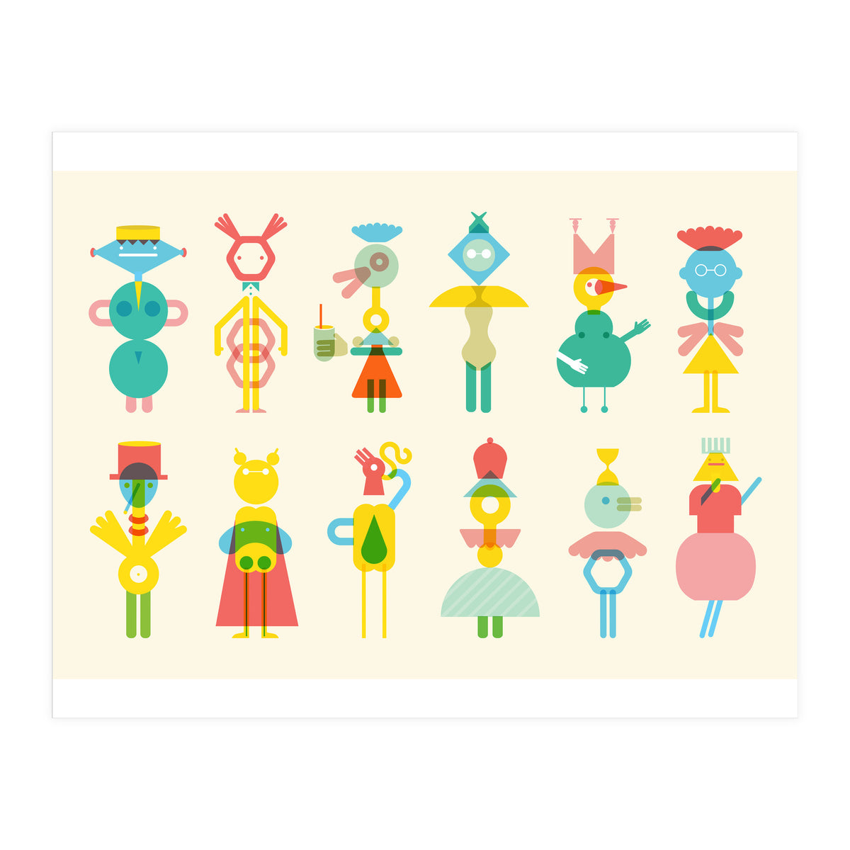 Geometric Friends (Print Only)