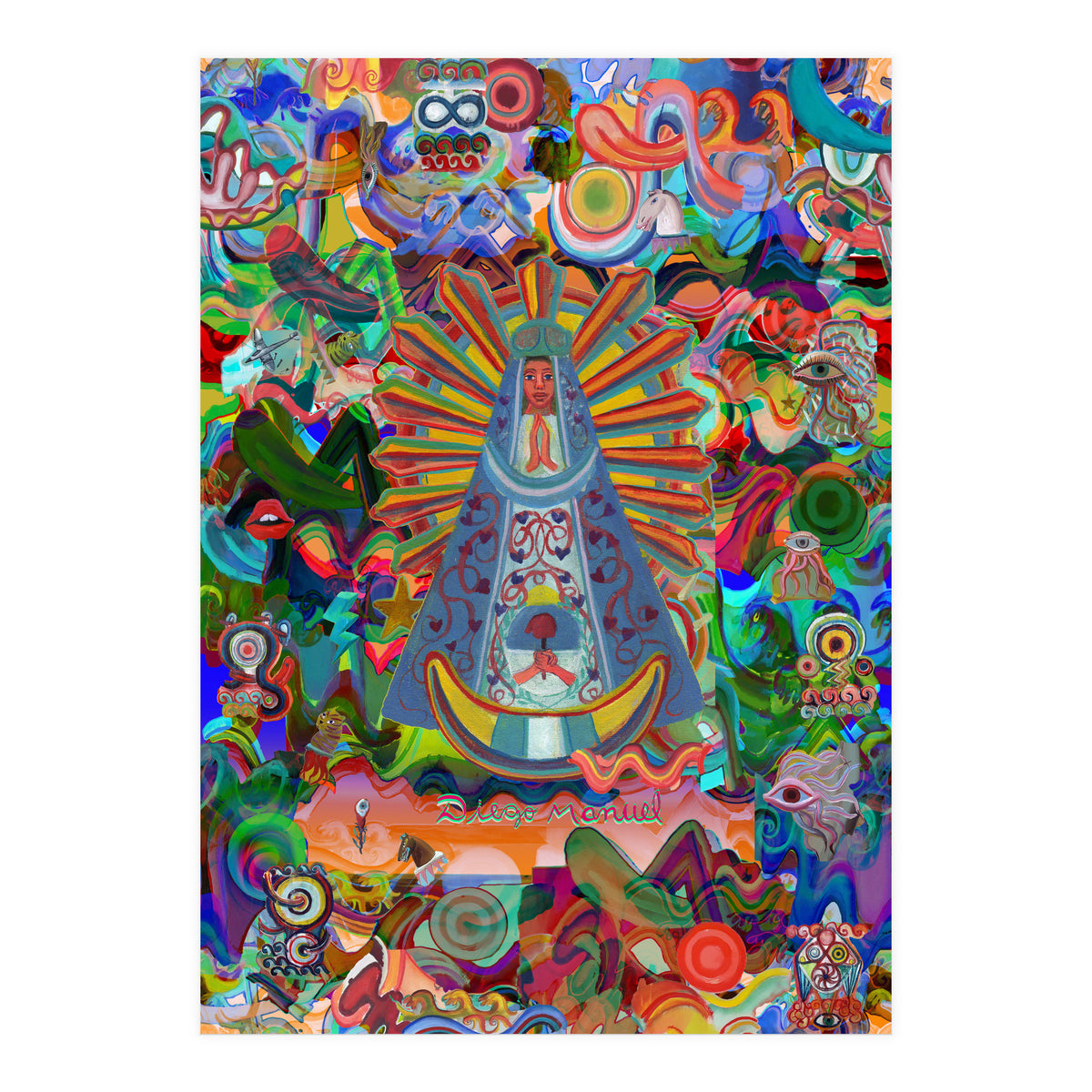 Virgen Y Graffiti 2 (Print Only)