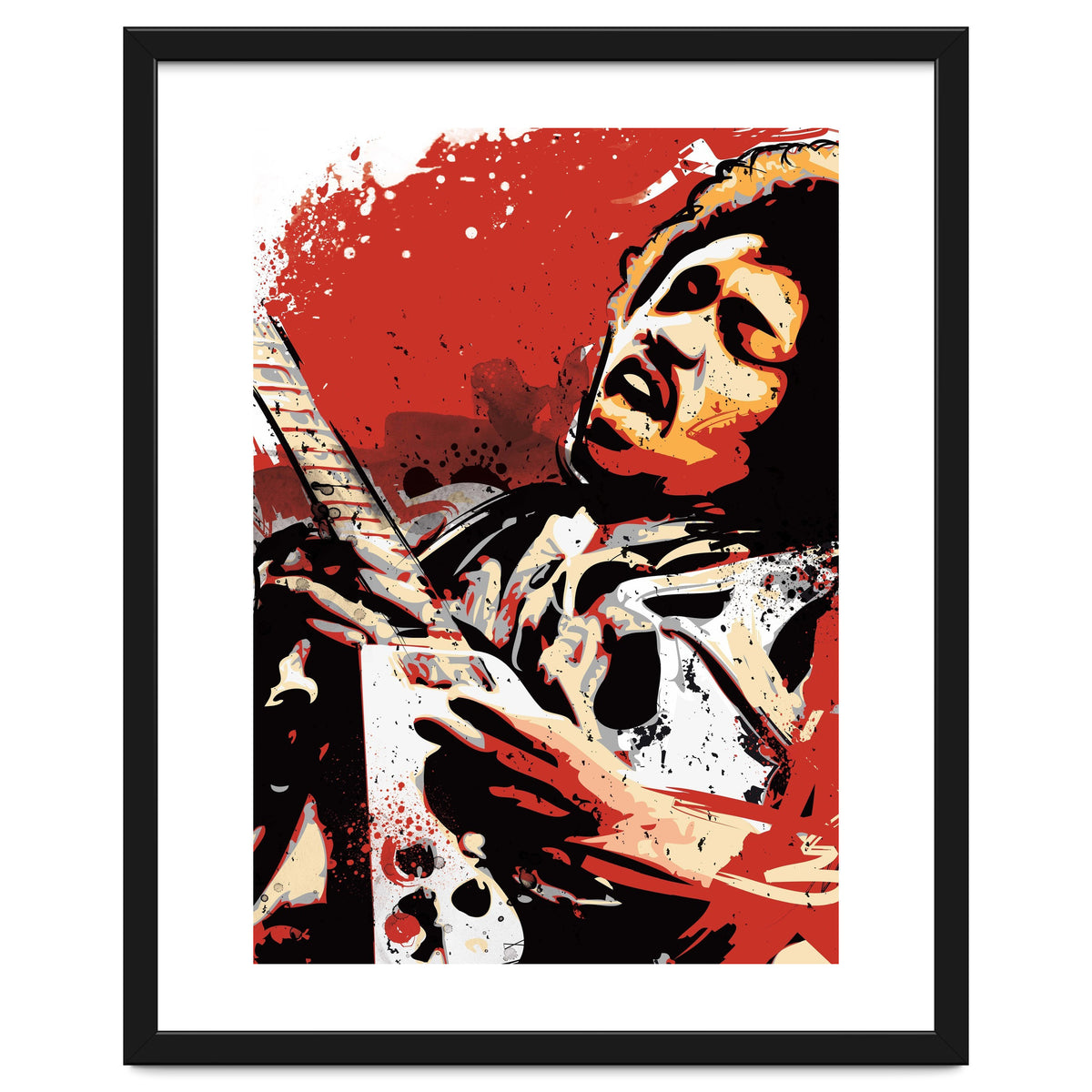 Jimi Hendrix pop art poster