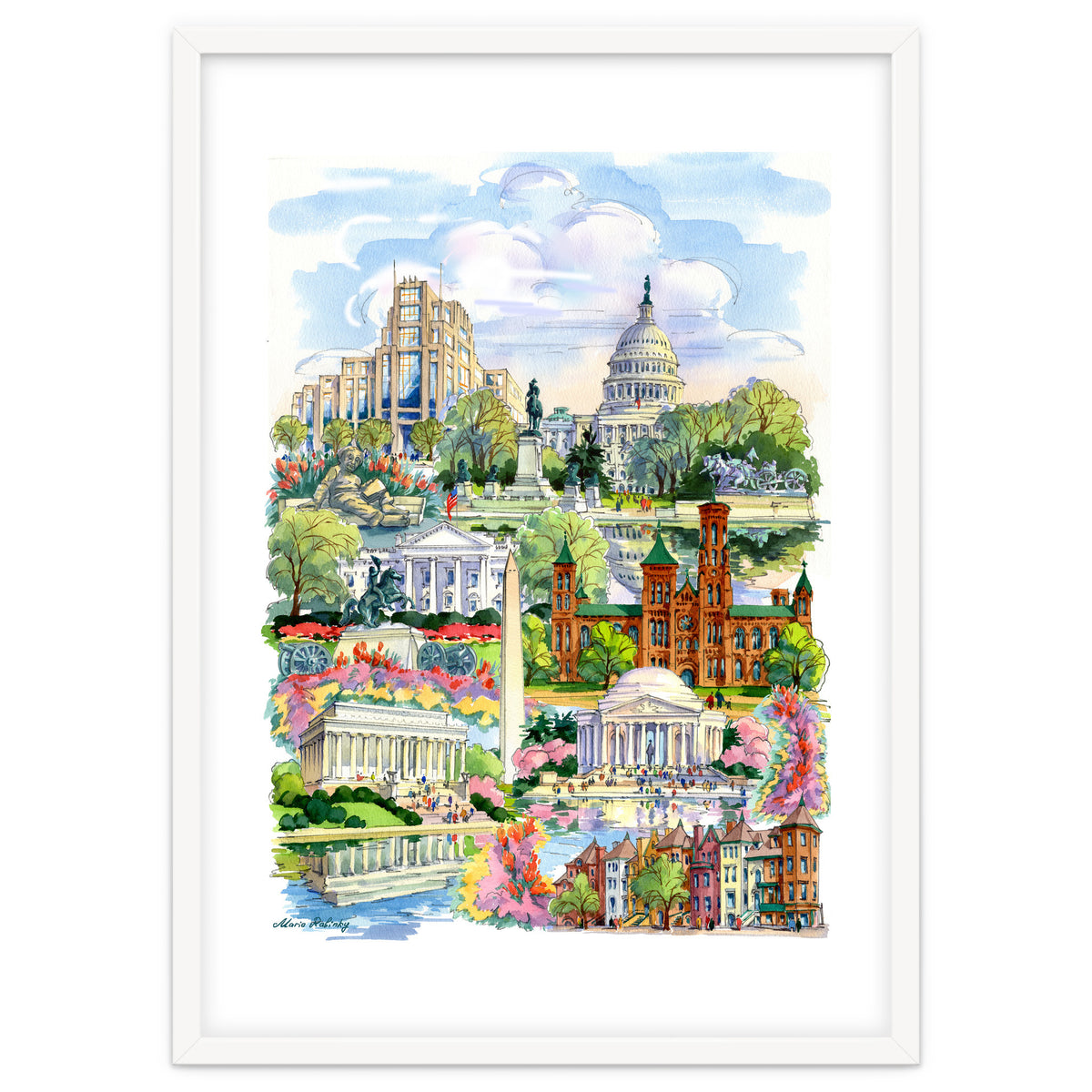 Washington District of Columbia Illustration