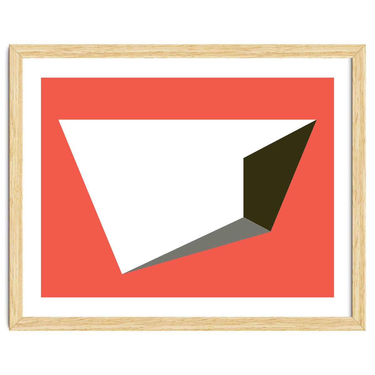 Geometric Shapes No. 81 - pink, grey, black & white