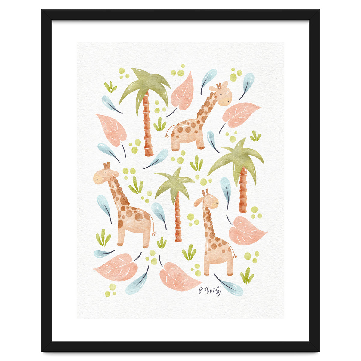 Jungle Giraffes | Pastel