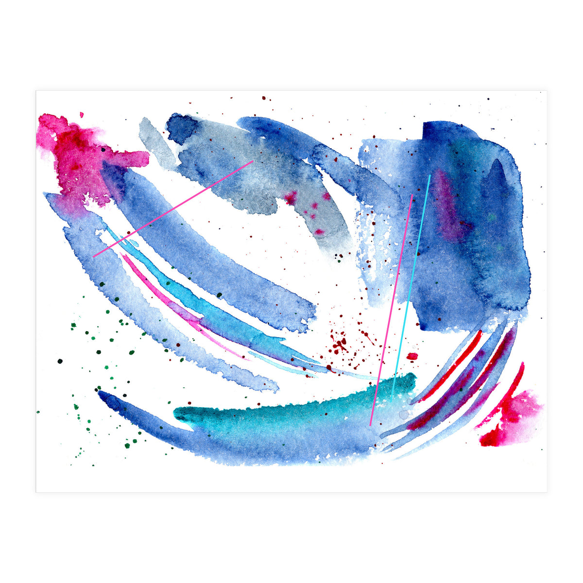 Happiness vibes || watercolor (Print Only)