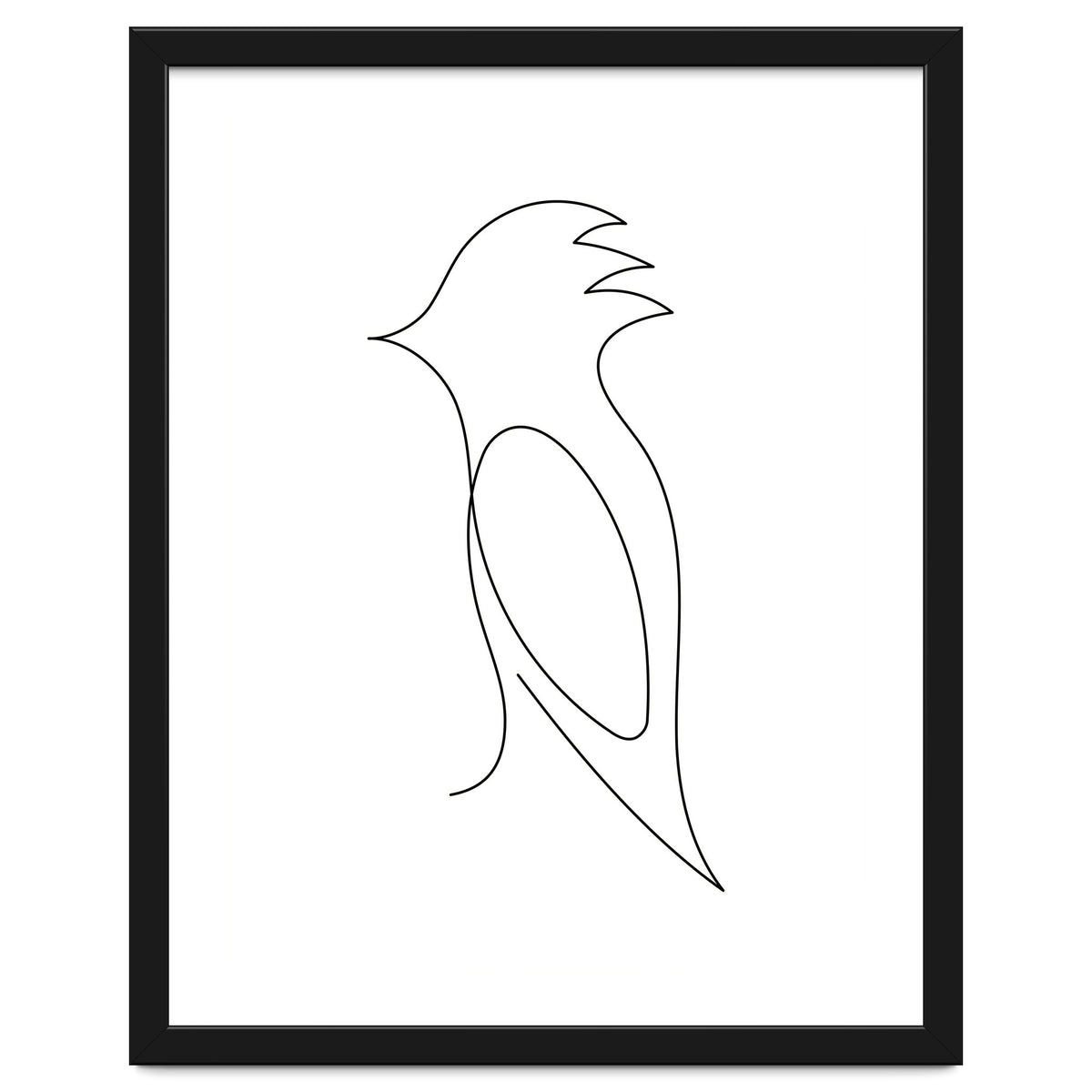 One Line Art Bird