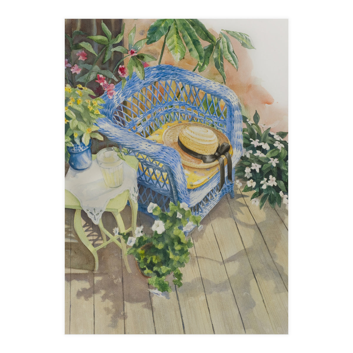 Blue Wicker (Print Only)