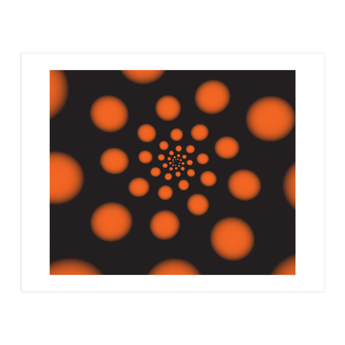 Orange Spiral Dots (Print Only)