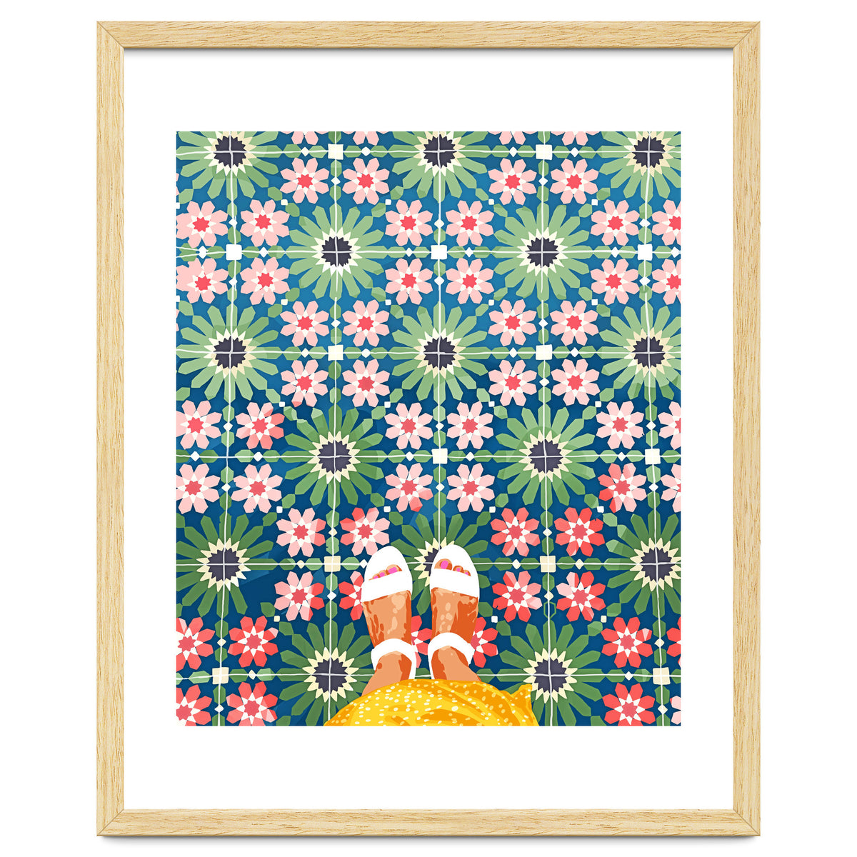 For The Love of Tiles | Moroccan Modern Bohemian Décor | Exotic Travel Watercolor Painting