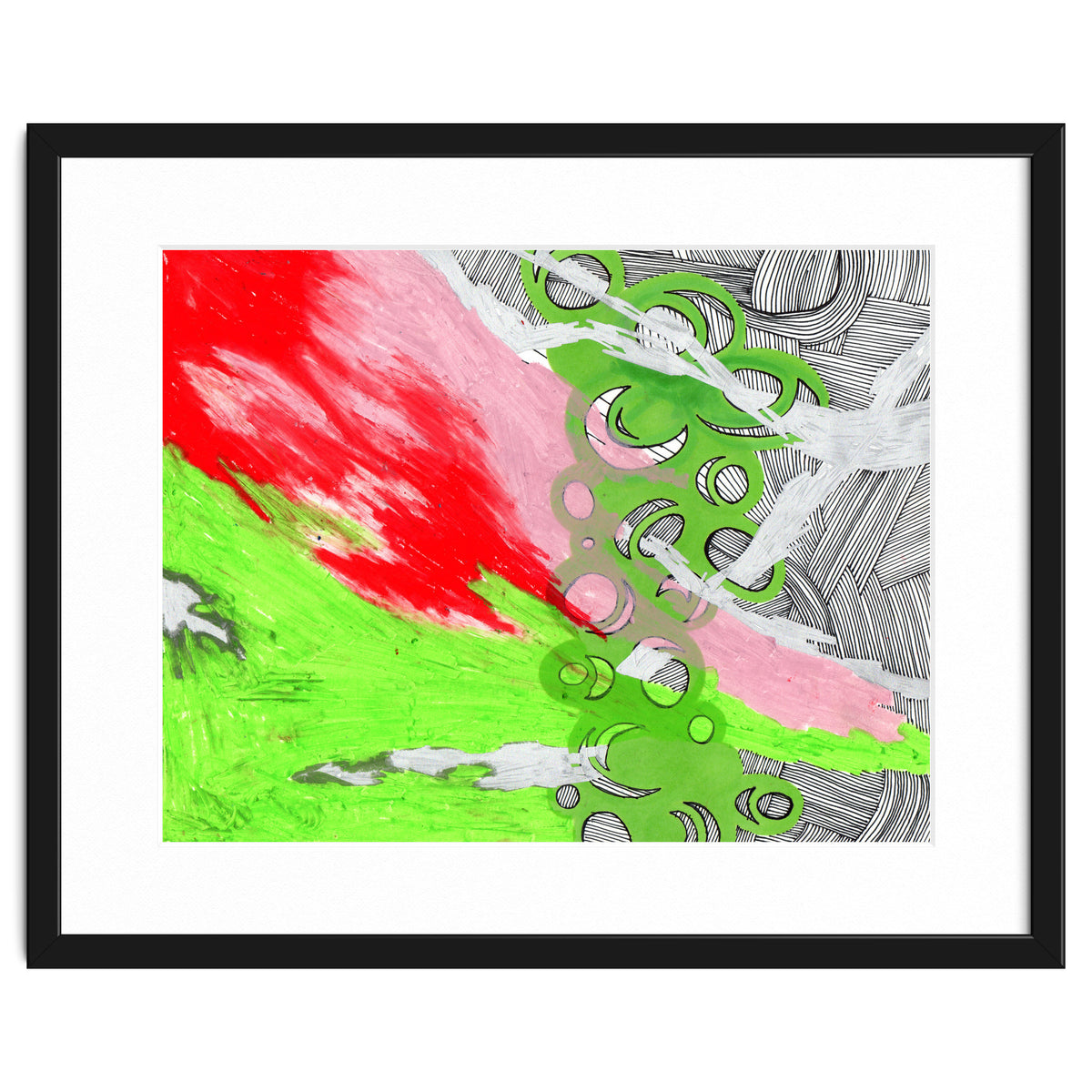 Green and Pink Spill