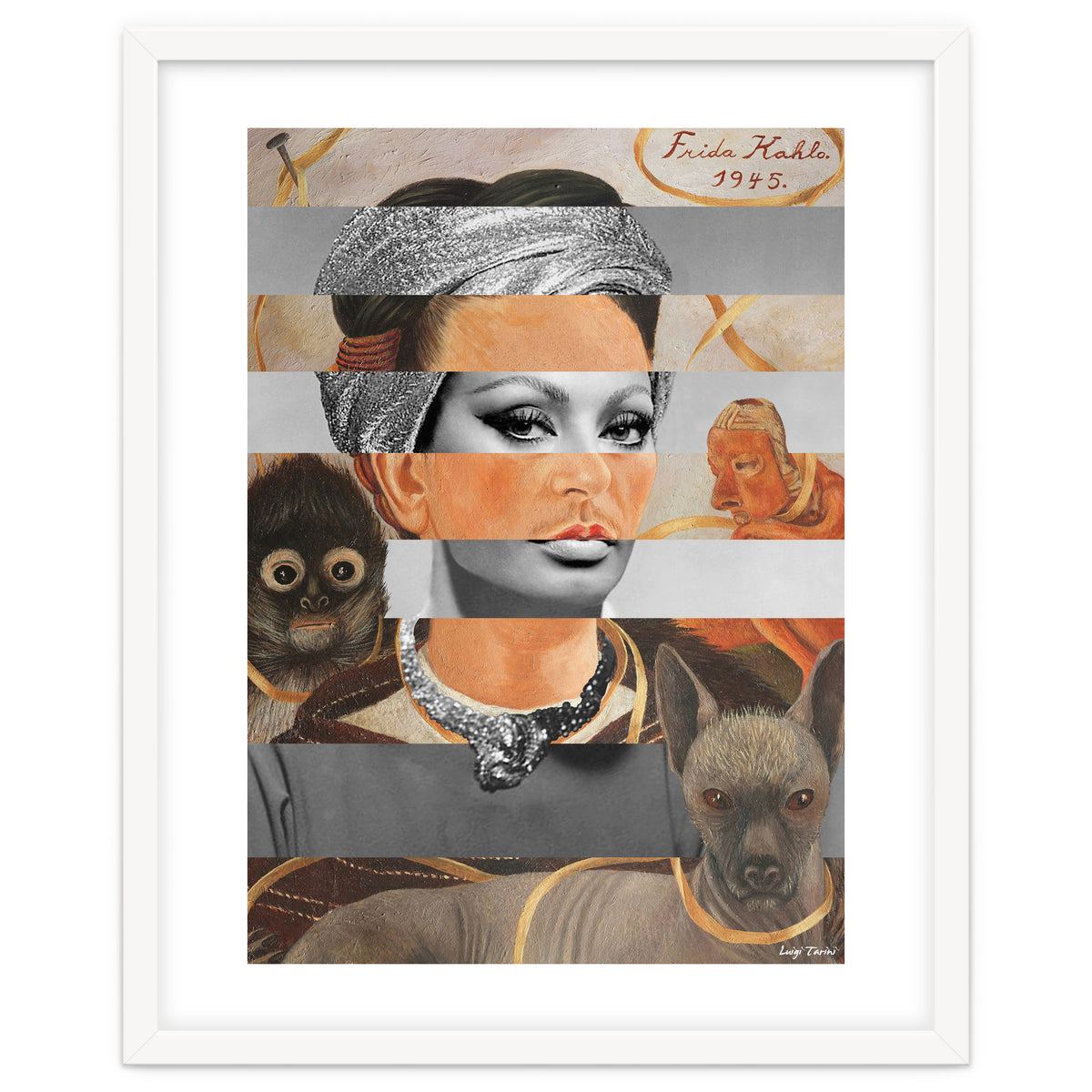 Self Portrait By Frida Kahlo & Sophia Loren