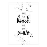 Life is a beach. Find your wave. (Print Only) thumbnail