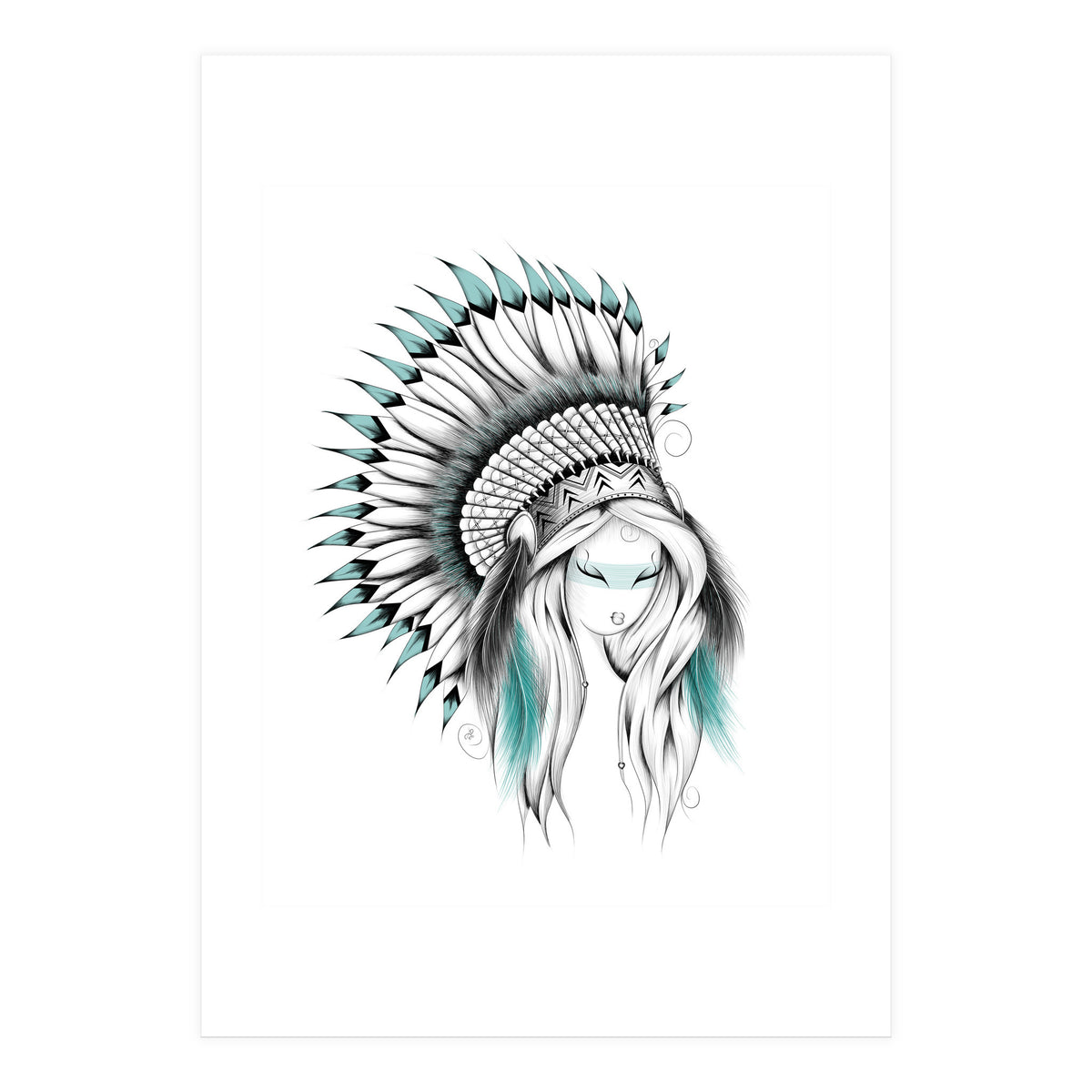Indian Headdress (Print Only)