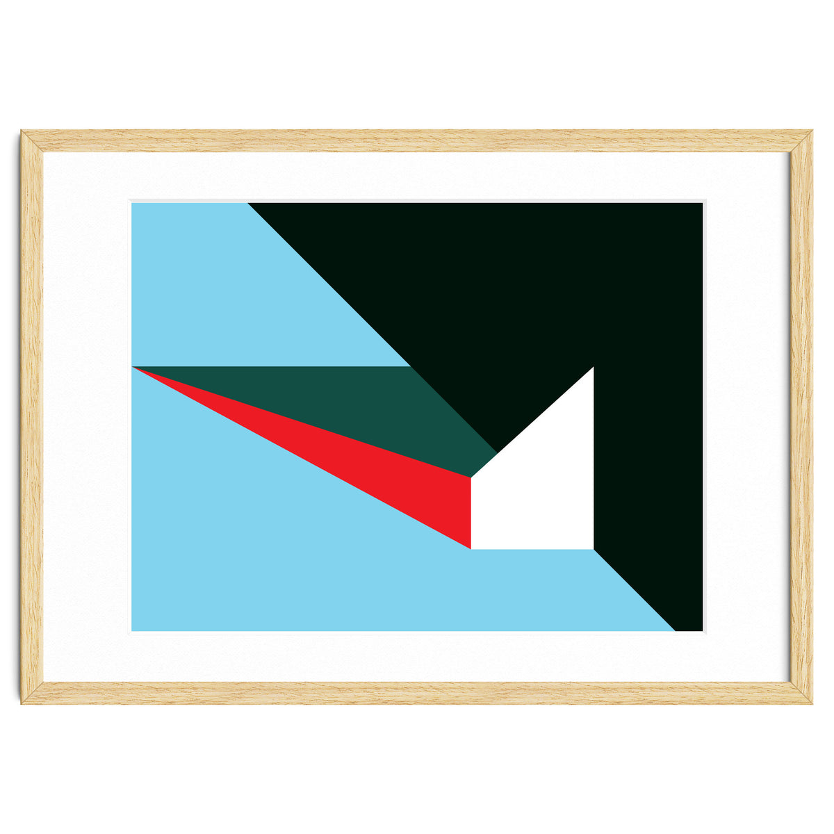 Geometric Shapes No. 45 - red, blue, green & black