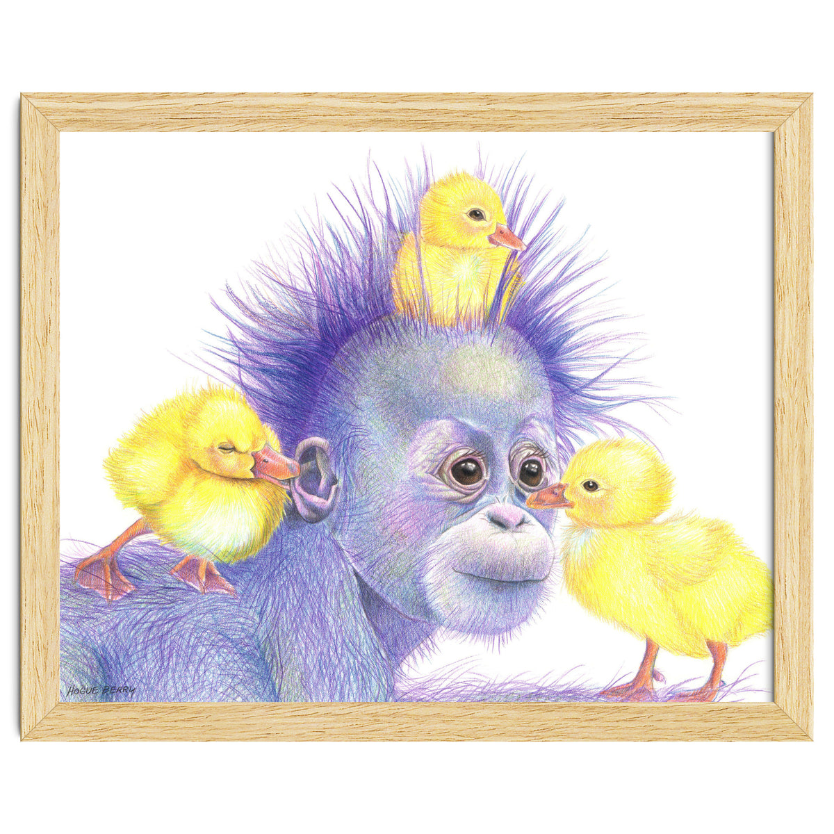 Purple Orangutan and Ducks