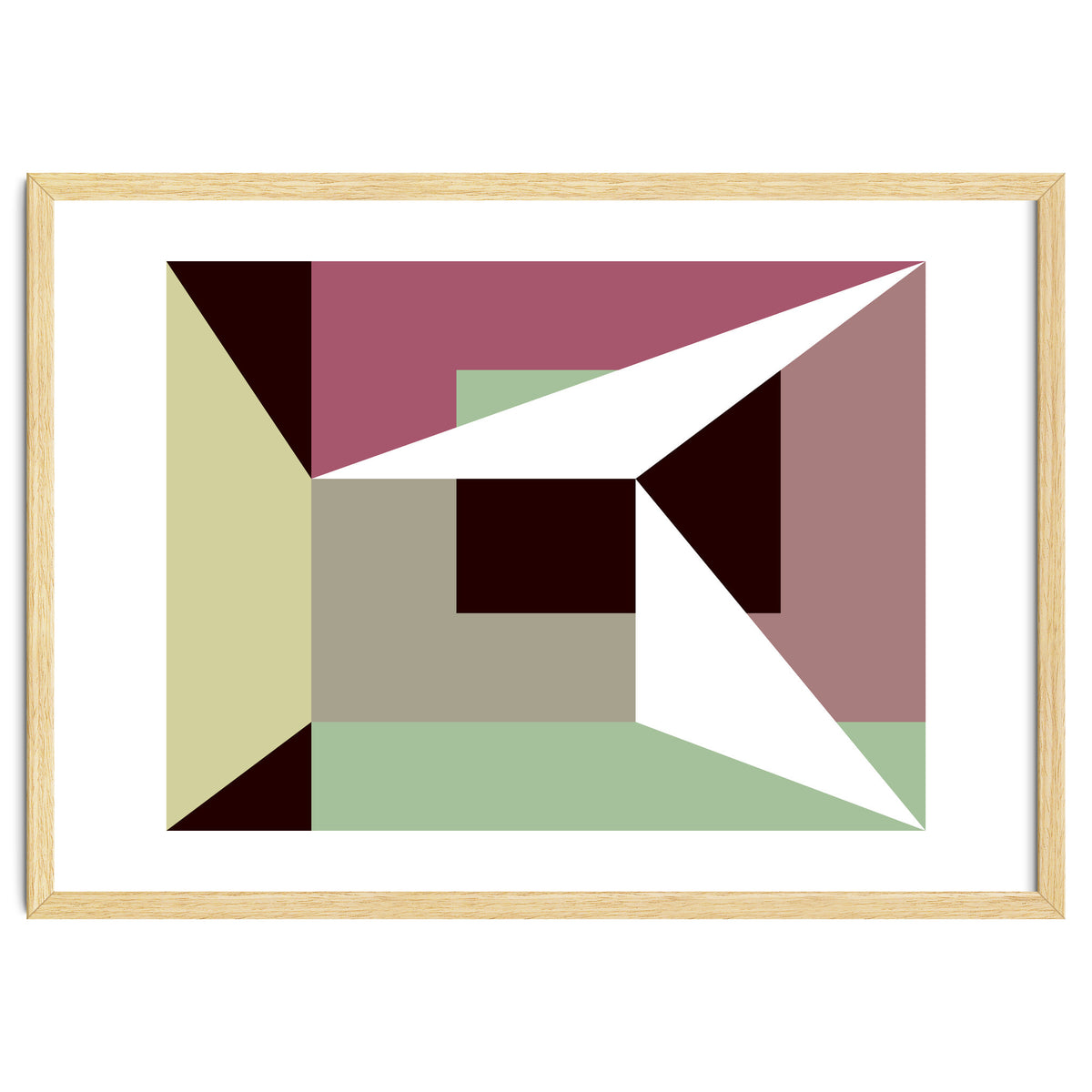 Geometric Shapes No. 26 - green & purple