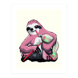 Sloth Brushing Teeth, Funny Bathroom Humour (Print Only) thumbnail