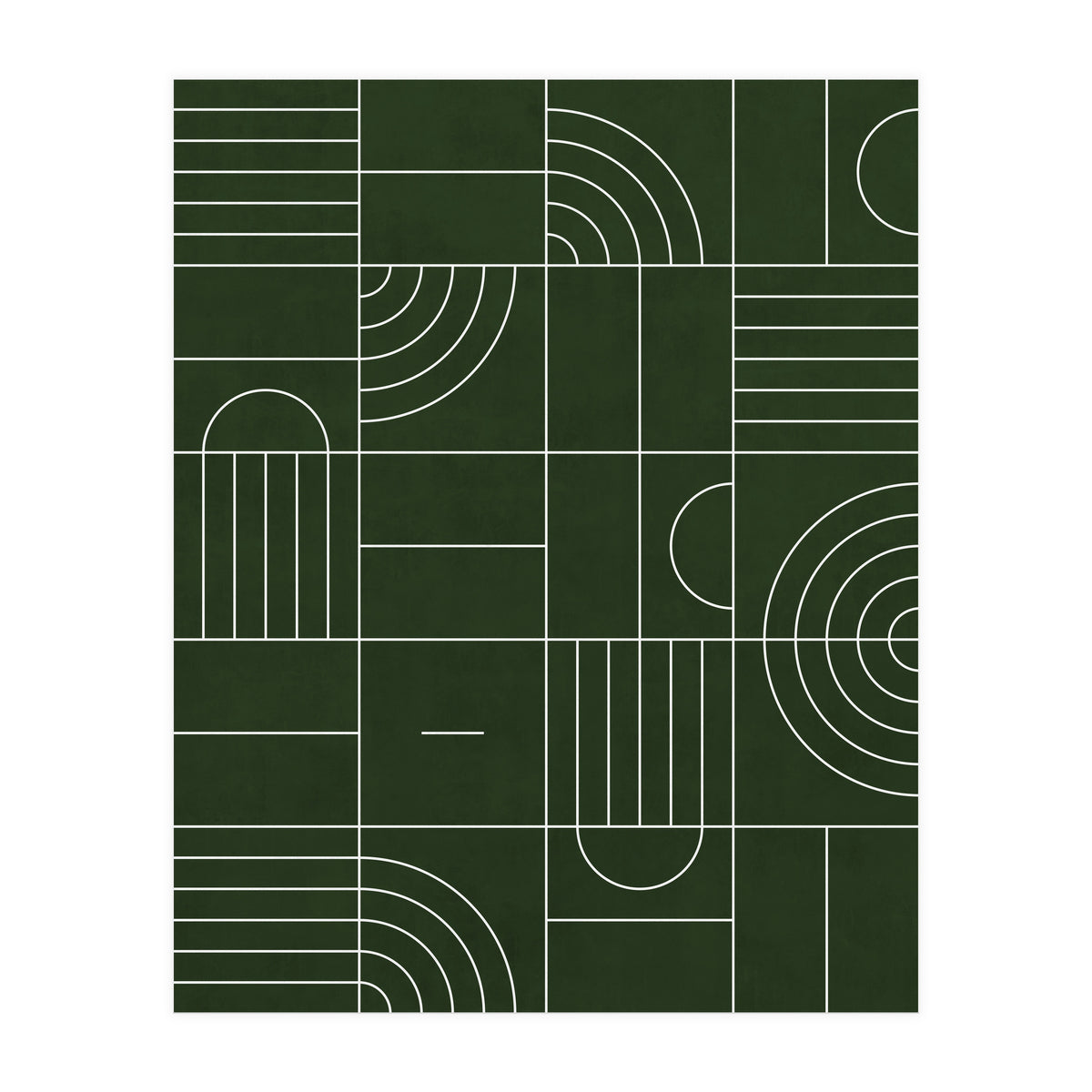 My Favorite Geometric Patterns No.24 - Deep Green (Print Only)
