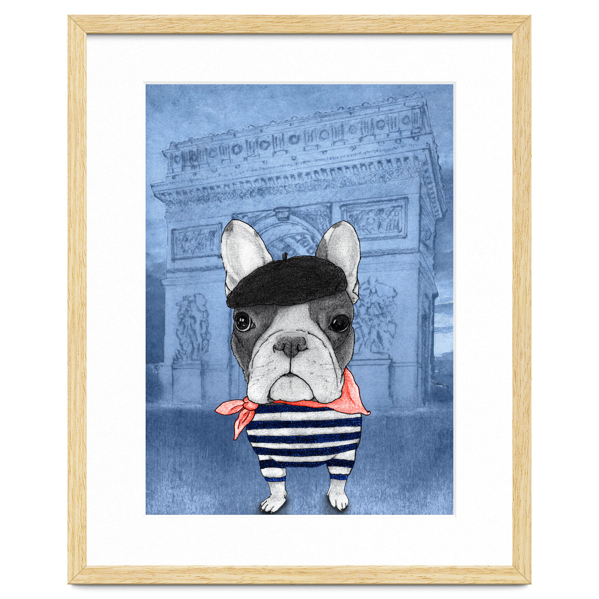 French Bulldog With Arc De Triomphe
