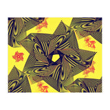 Black flowers on yellow background. (Print Only) thumbnail
