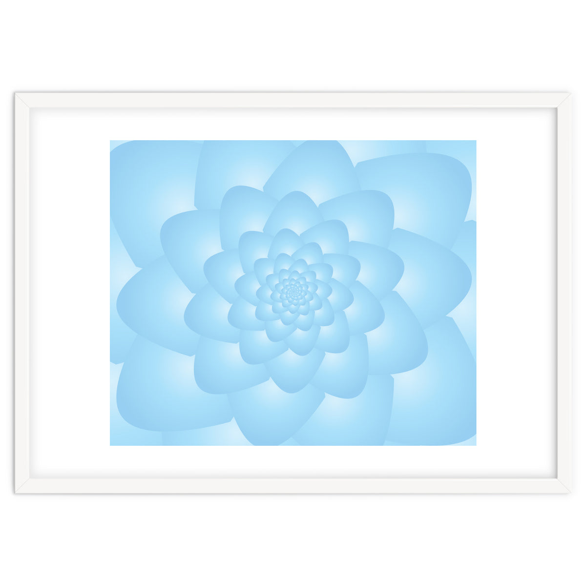 Pastel Colors Flower Pattern Set Blue
