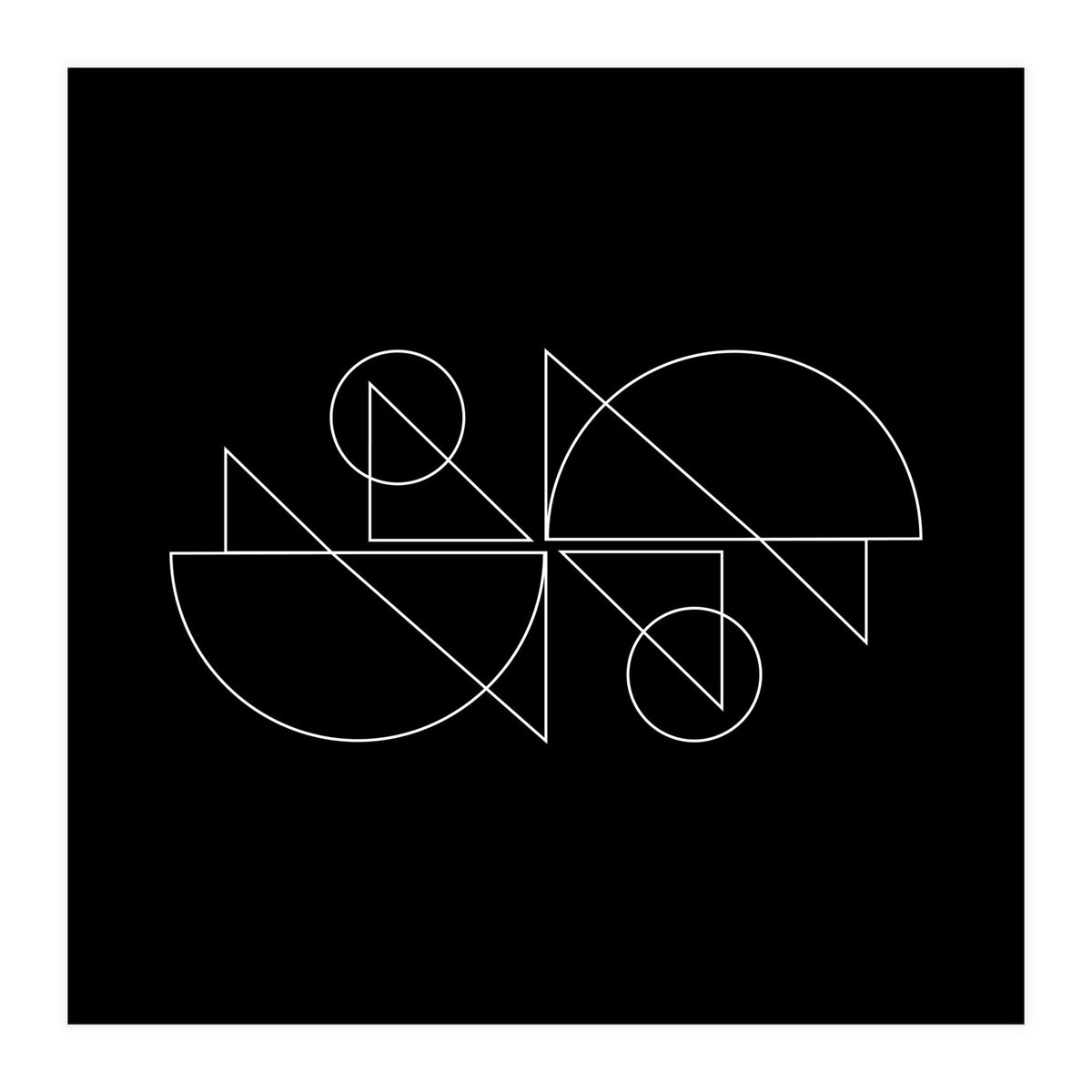Tandem Cyclists | modern geometric (Print Only)