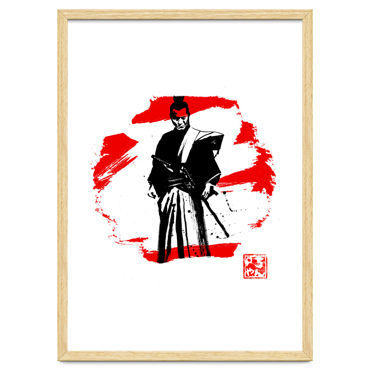 samurai in red and white