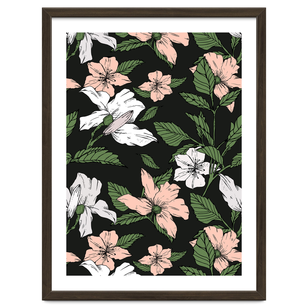 Flowers in the tropical night