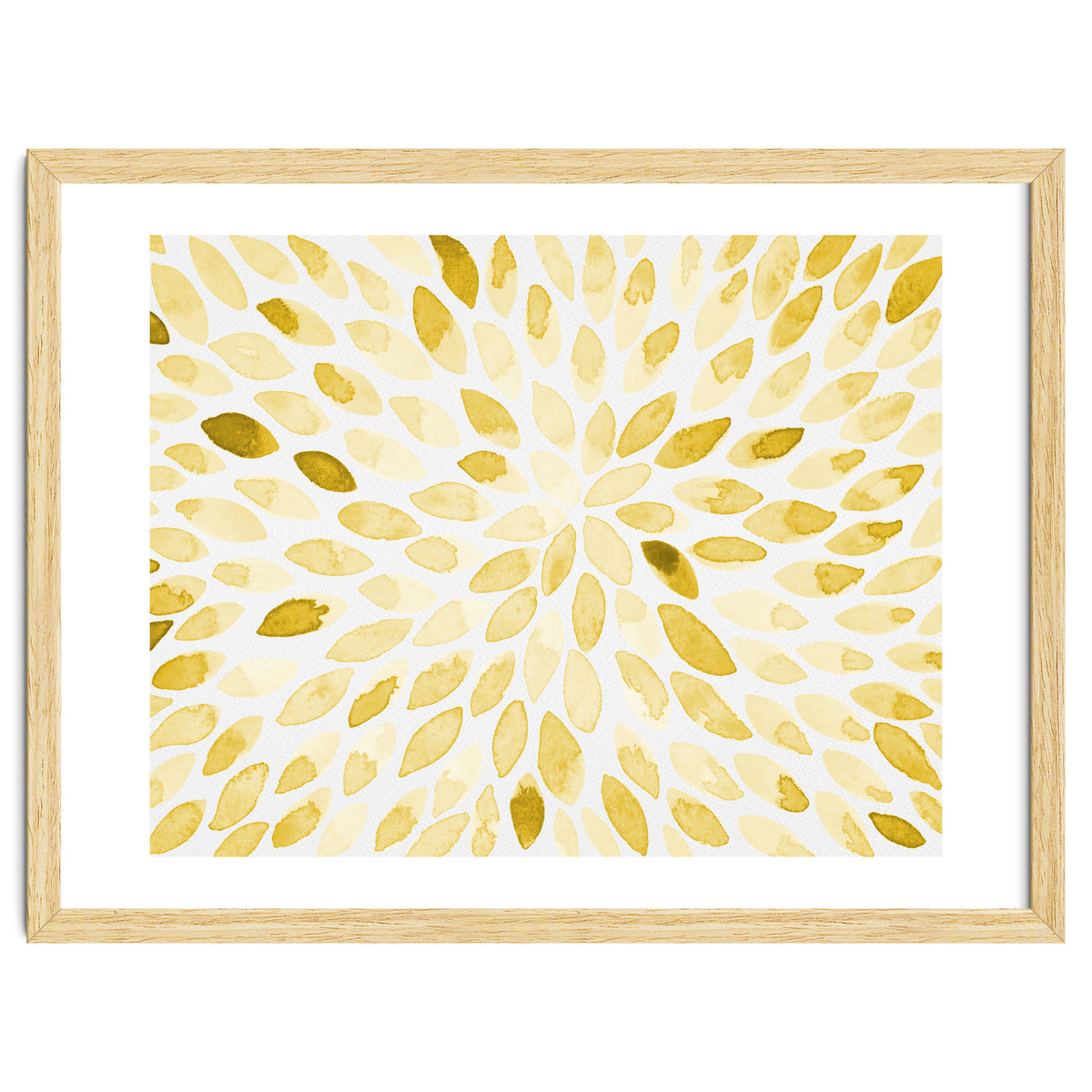 Watercolor Burst Yellow