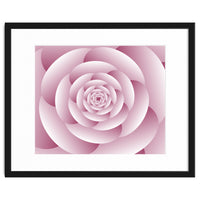 Abstract Rose Spiral 3D Art