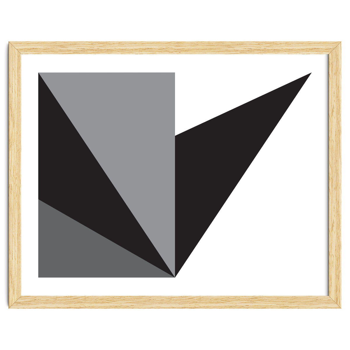 Geometric Shapes No. 76 - black, white & grey