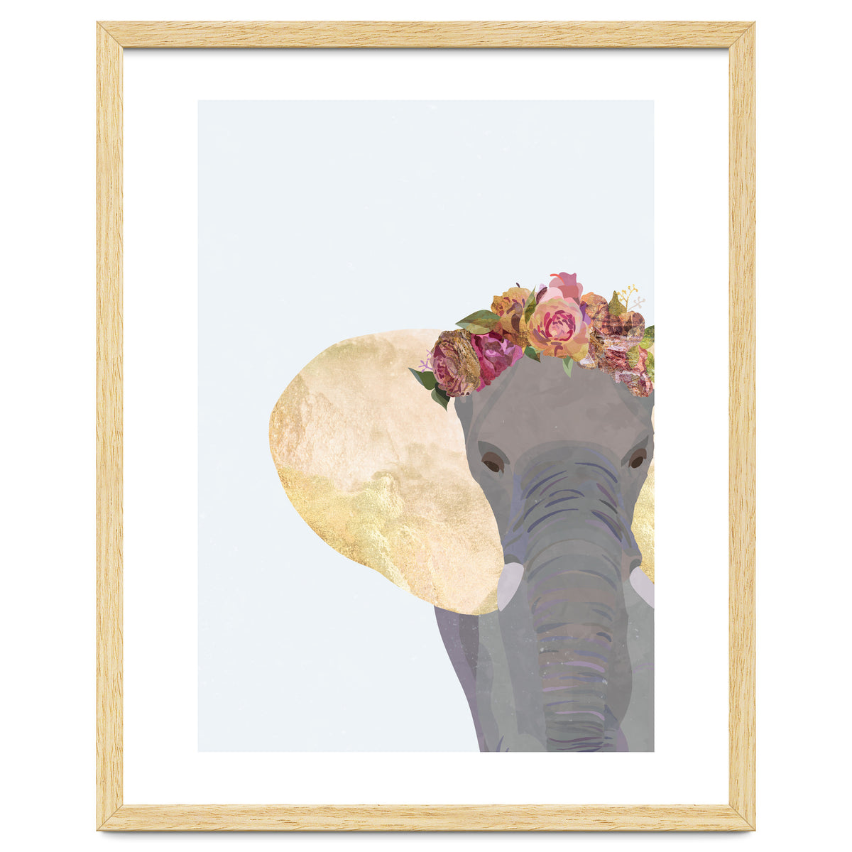 Angelic Boho Elephant Portrait