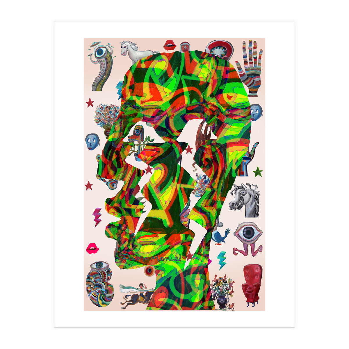 Perfil Con Rayos B 1 (Print Only)