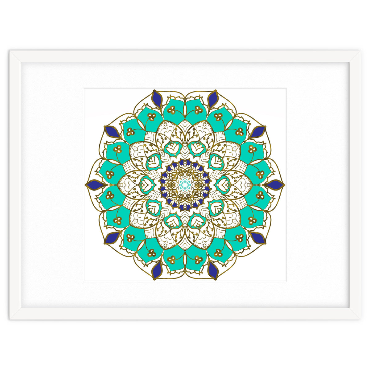 Blue and Gold Mandala