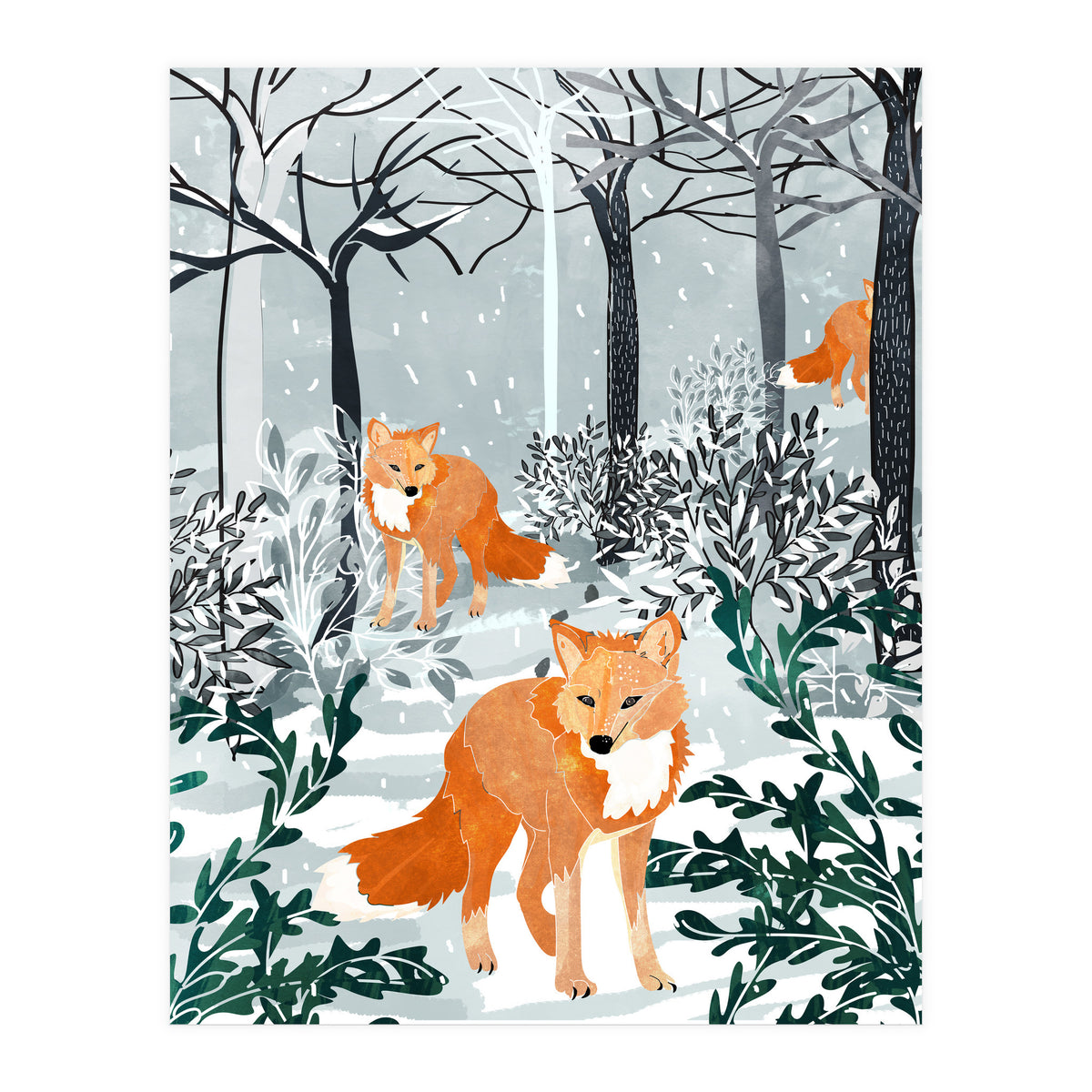 Fox Snow Walk (Print Only)
