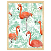 Flamingo And Mint Palm