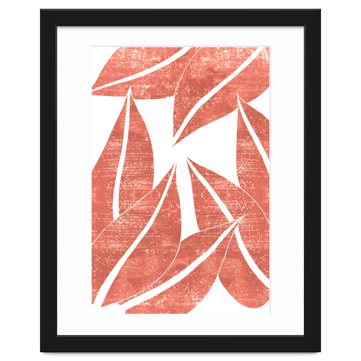 Abstract Terracotta Leaves 1 - Burnt Orange