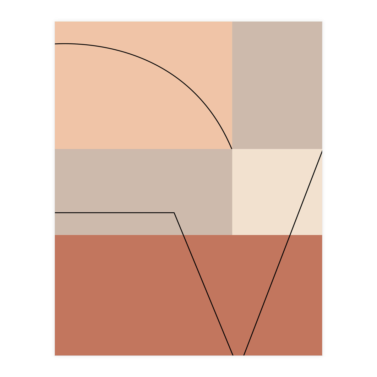 Neutral Geometric B (Print Only)