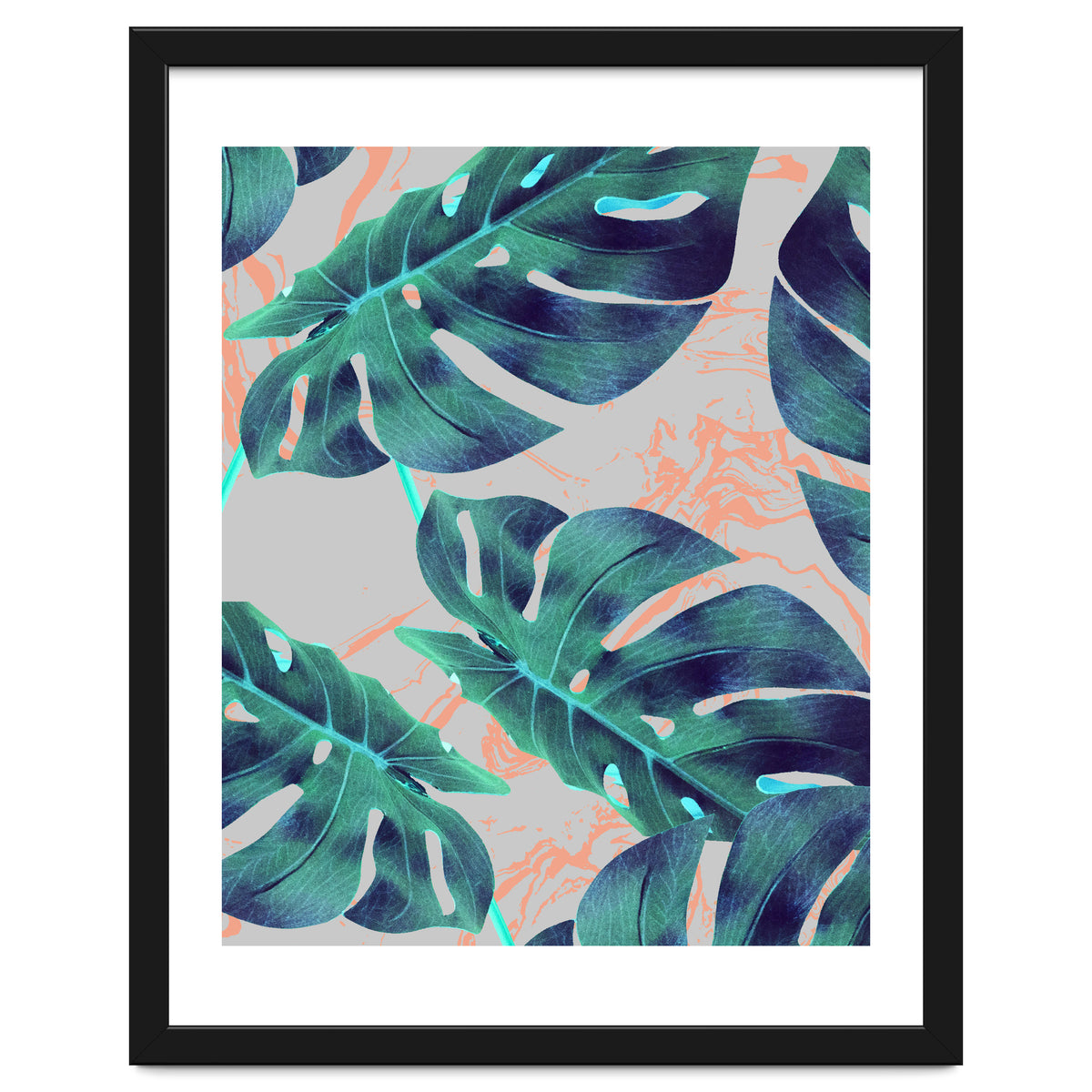 Be Tropical, Botanical Jungle Monstera Illustration, Modern Bohemian Botanical Blush Painting