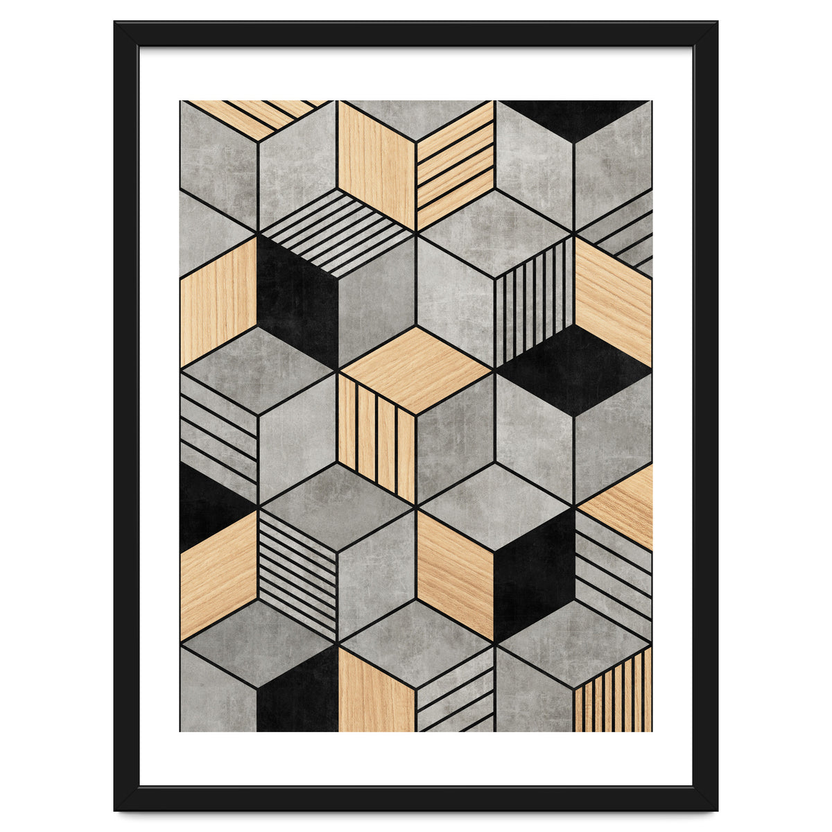 Concrete and Wood Cubes 2