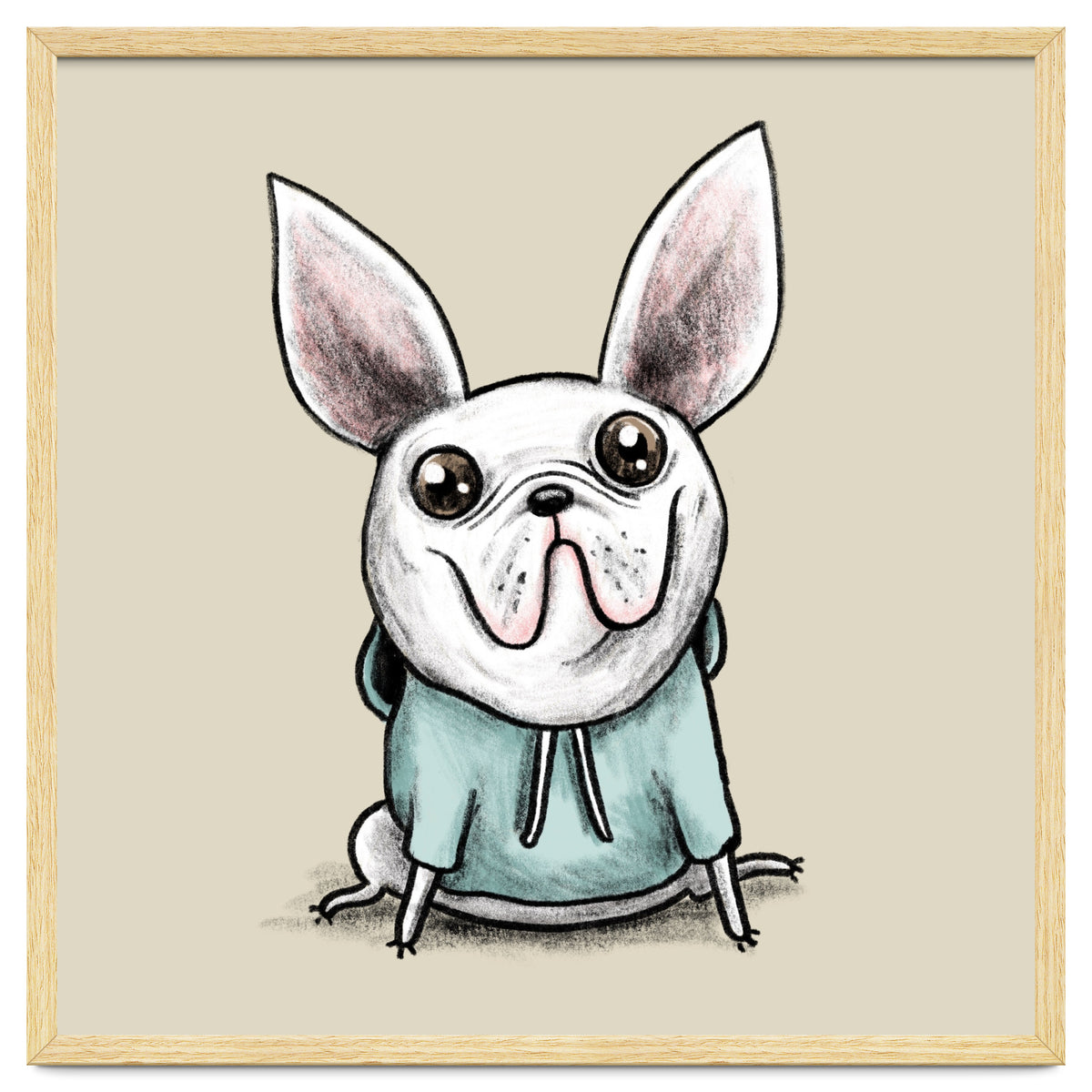 French Bulldog in a Hoodie