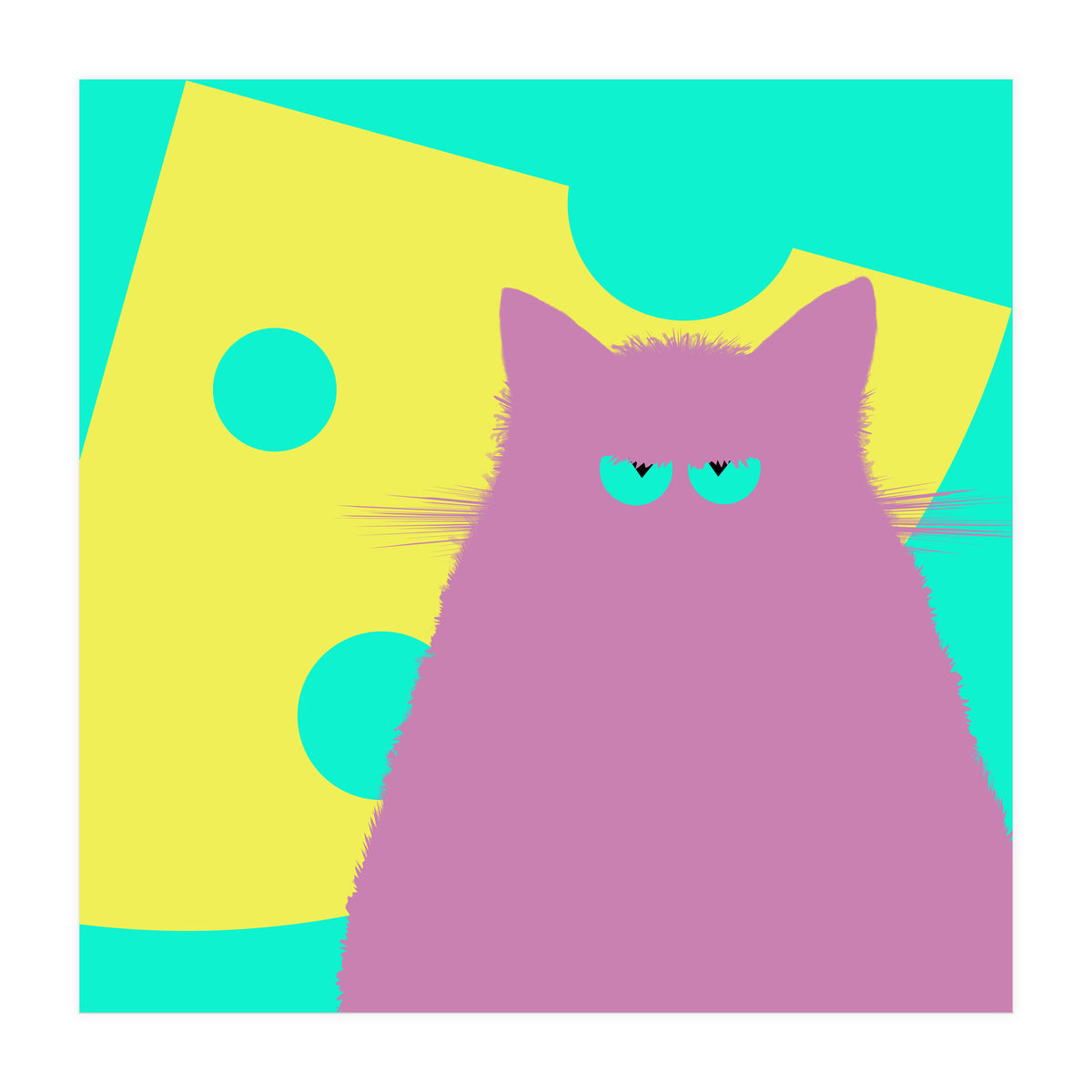 Big Cheese Lilac Cat  (Print Only)