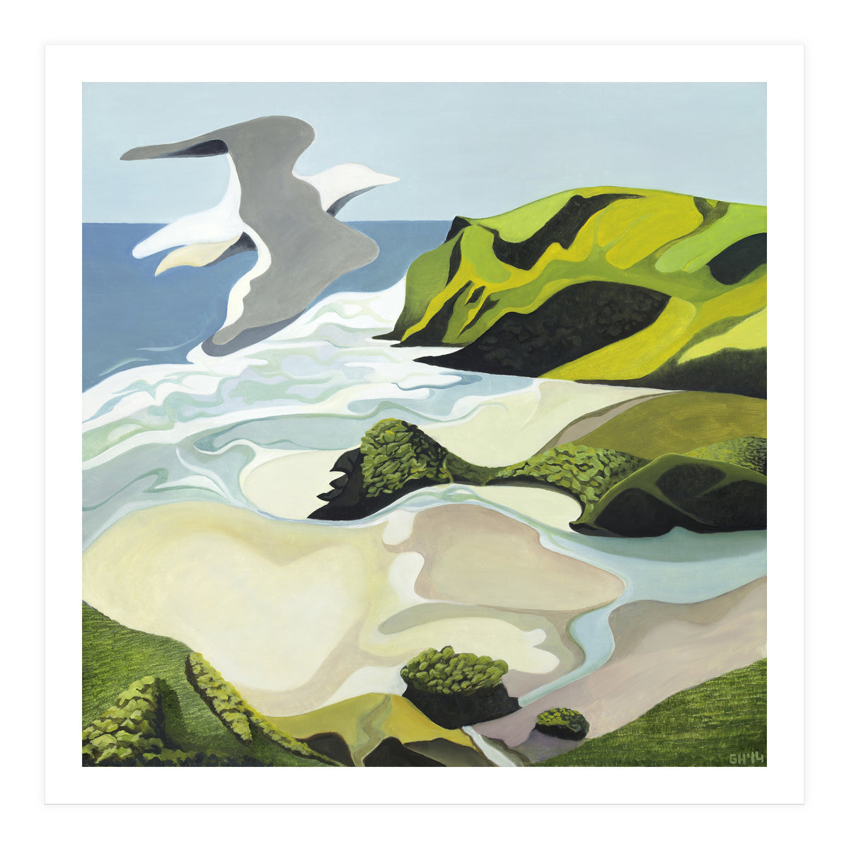 Gull Over Anawhata (Print Only)