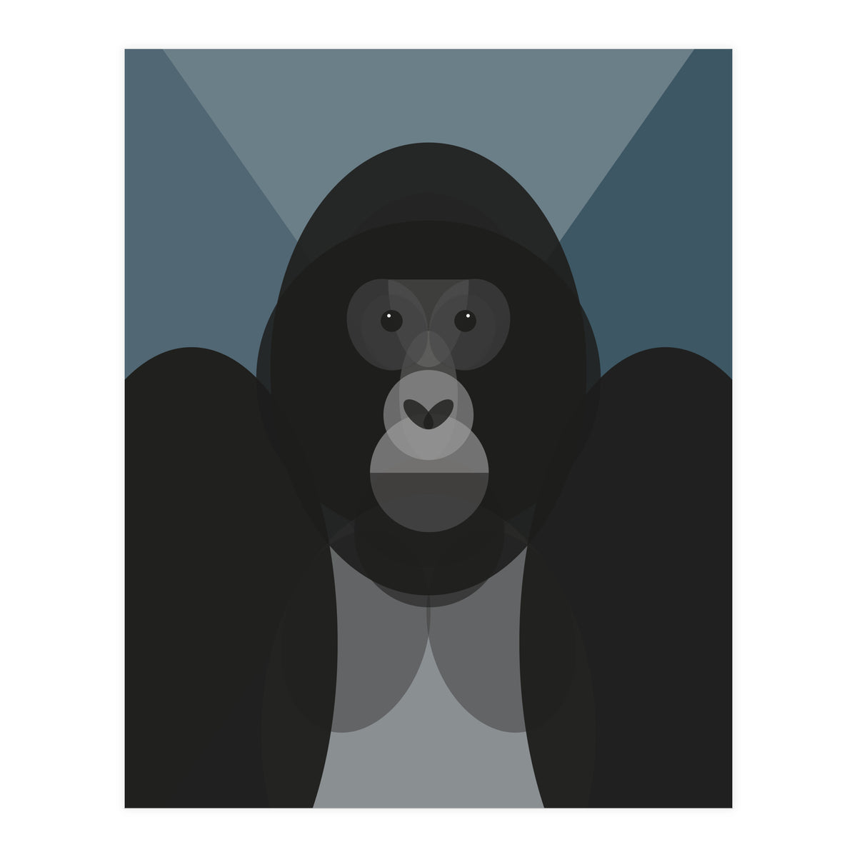 Mid Century Geometric Gorilla (Print Only)