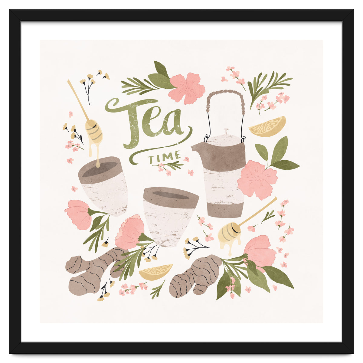 Ginger Lavender Tea Art