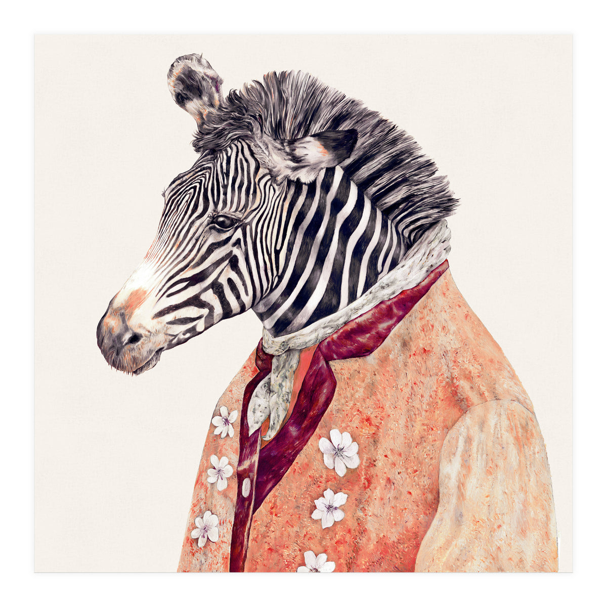 Zebra Cream (Print Only)