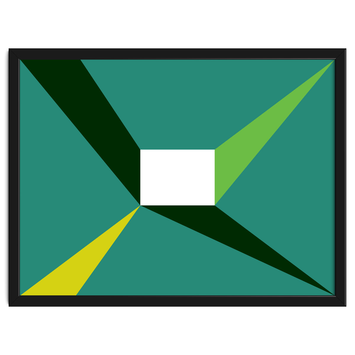 Geometric Shapes No. 27 - green, yellow & lime