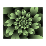 Green Floral Satin  (Print Only) thumbnail