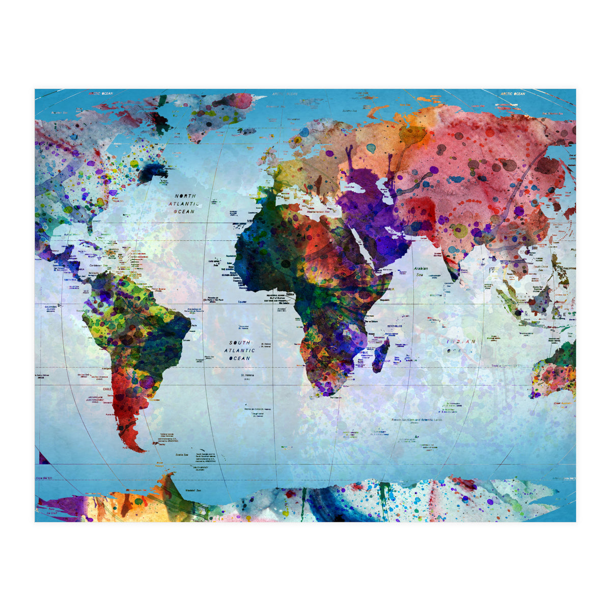 Map Of The World  (Print Only)