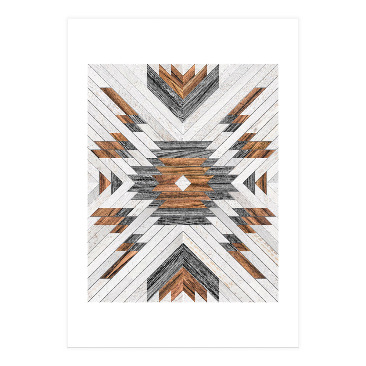 Urban Tribal Pattern No.8 - Aztec - Wood (Print Only)
